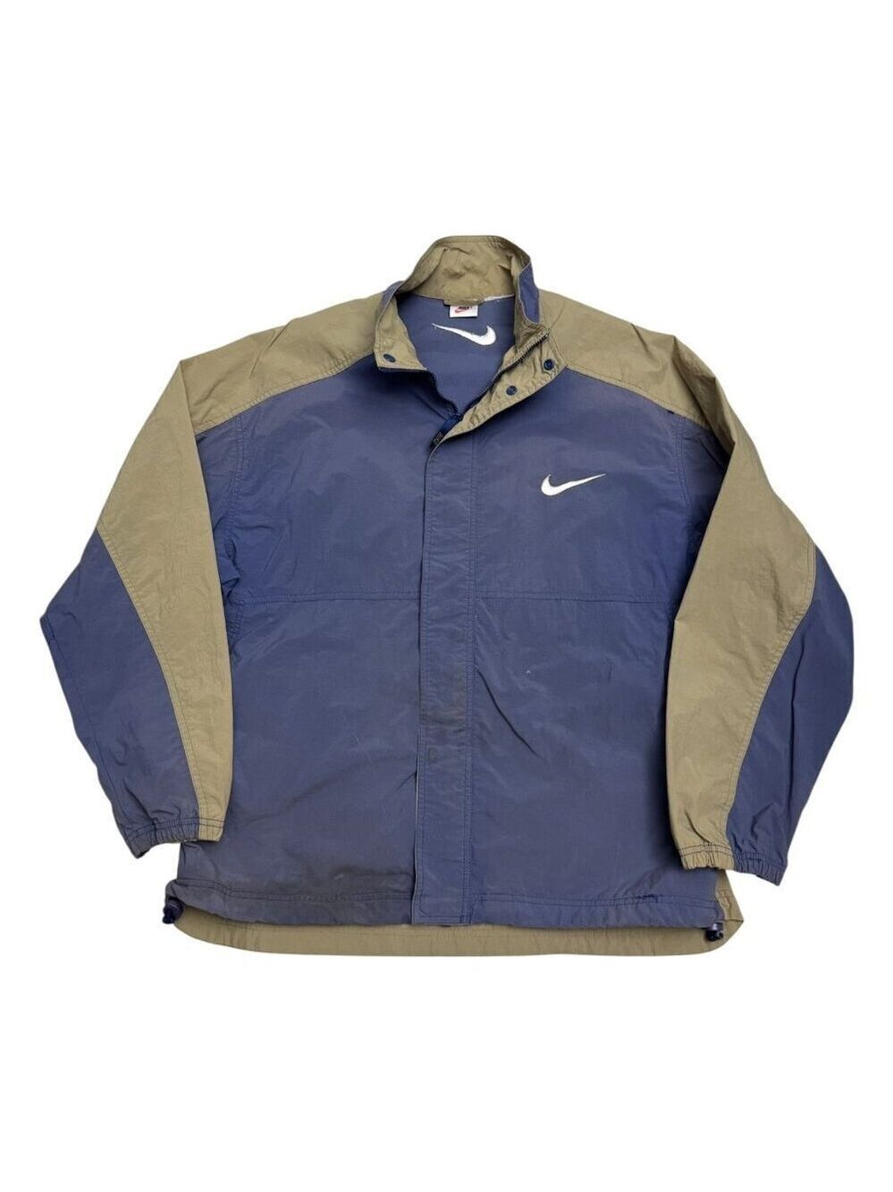 NIKE AIR VINTAGE 90s Retro Blue Water Resistant Windbreaker Jacket Mens XL